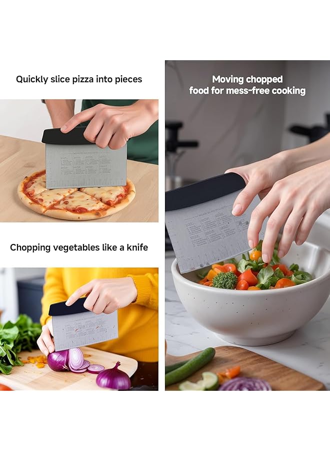 erorex Stainless Steel Bench Dough Scraper Cutter Multi Purpose Bread Tool - Image 2