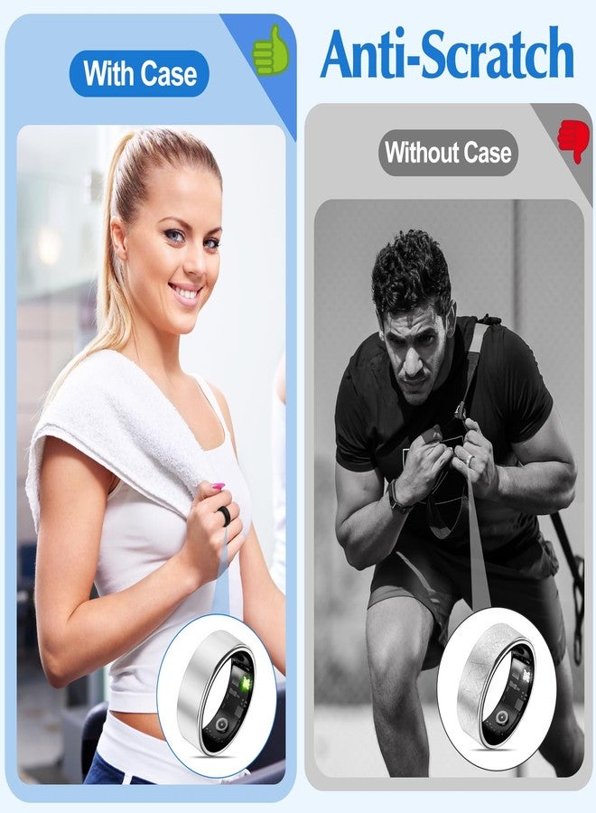 Hexasider 6 Pack Smart Ring Cover Fits 7mm and 8mm Ring Smart, Anti-Scratch Silicone Case for Working Out Gym Smart Rings Protector for Women Men (S+8mm) - Image 3