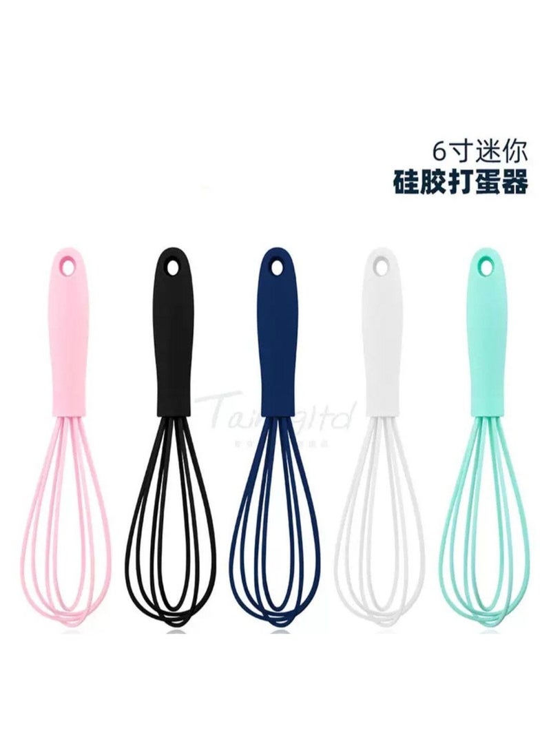 Multi-purpose Silicone Egg Beater Random Color 1pc