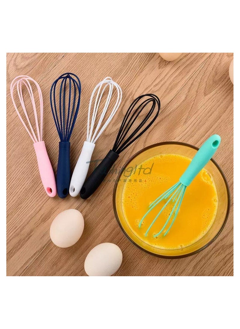 Multi-purpose Silicone Egg Beater Random Color 1pc