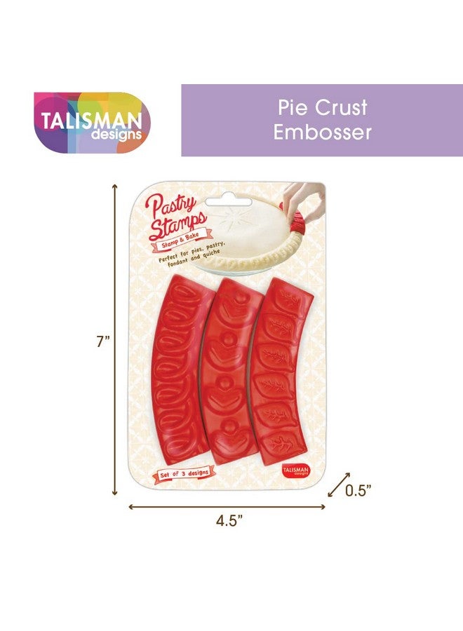 Talisman Designs Pastry Stamps | Set of 3 | Pie Crust Embosser | Pie Decorating Tools & Gadgets | Pie Baking Crust Cutters | Cute & Functional Kitchen Supplies - Image 4