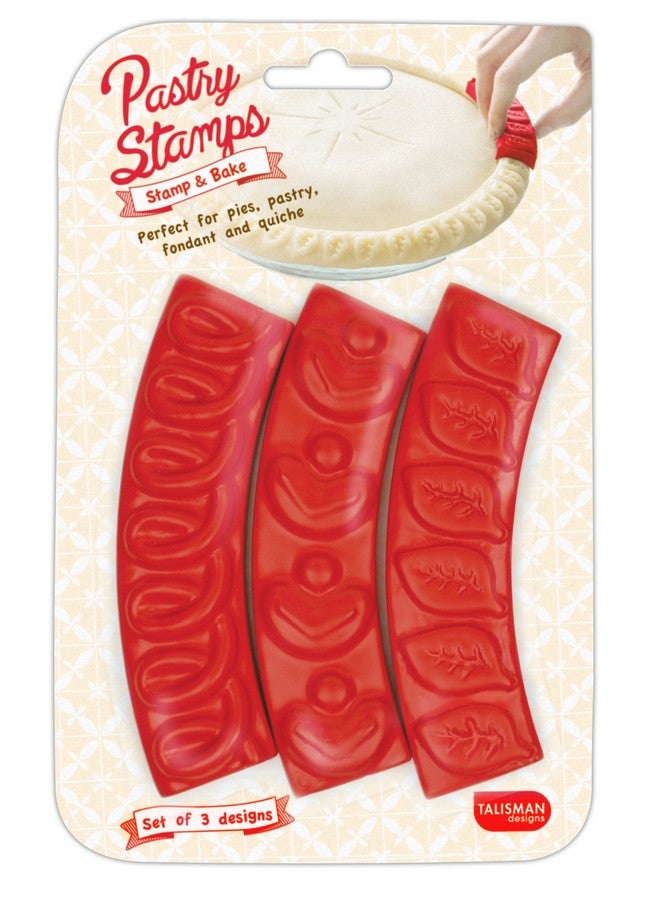 Talisman Designs Pastry Stamps | Set of 3 | Pie Crust Embosser | Pie Decorating Tools & Gadgets | Pie Baking Crust Cutters | Cute & Functional Kitchen Supplies - Image 2