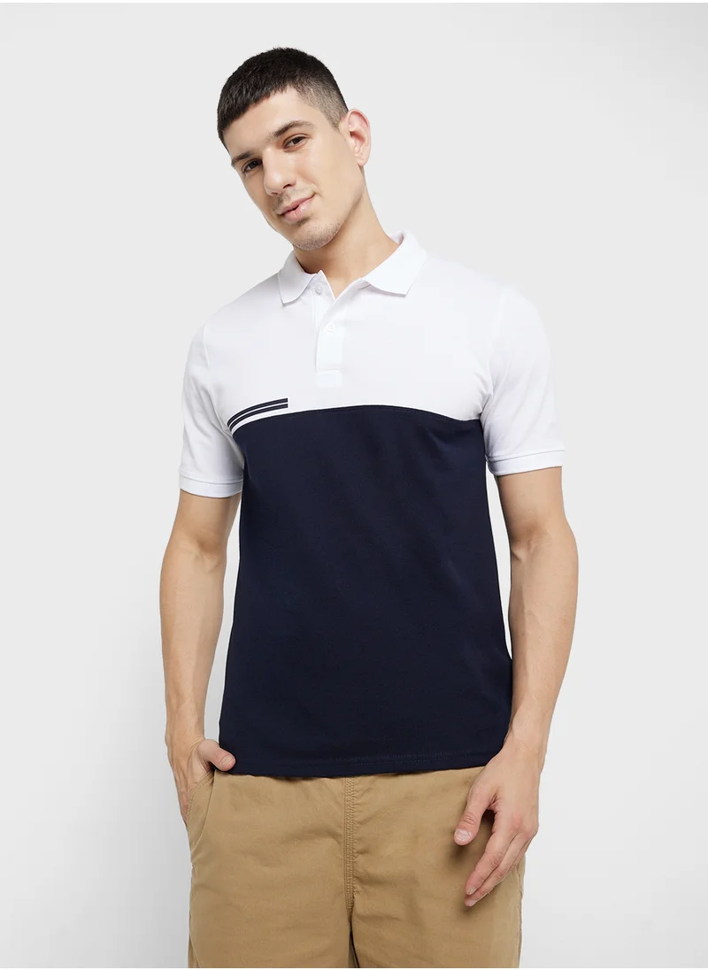 سفنتي فايف Basic Polo With Print