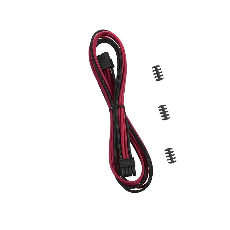 CableMod RT-Series Classic ModMesh Sleeved 8-pin PCI-e Cable for ASUS/Seasonic/Phanteks Revolt (Black + Red, 60cm) - Image 2