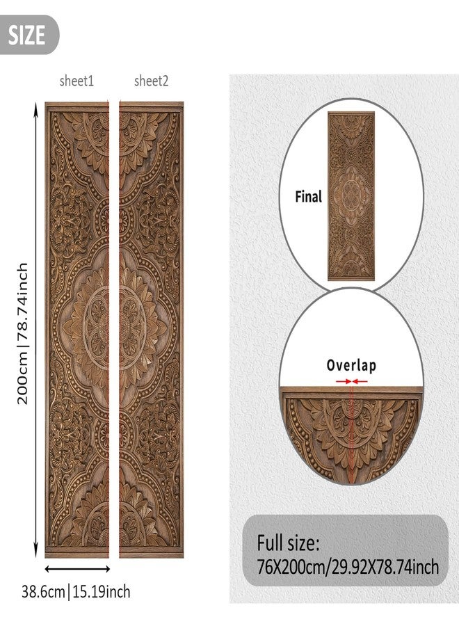 ملصقات أبواب ذاتية اللصق من Alwayspon مقاس 30 × 78.7 بوصة، ملصقات جدارية من الفينيل الفني القابل للإزالة واللصق، ورق جدران لغرفة النوم وديكور المنزل - Image 5