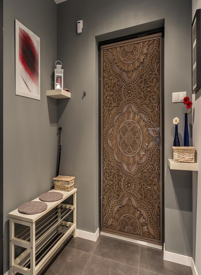 ملصقات أبواب ذاتية اللصق من Alwayspon مقاس 30 × 78.7 بوصة، ملصقات جدارية من الفينيل الفني القابل للإزالة واللصق، ورق جدران لغرفة النوم وديكور المنزل - Image 2