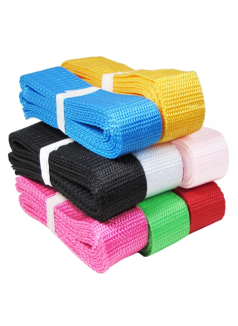 HipGirl 8x2yd HipGirl Polypropylene 1 Inch Webbing Ribbon for CraftsKey Chain FobGait BeltYoga StrapBag Handle Luggage StrapsBackpack StrapDog Collar LeashLawn Chair WebbingFits 1 D RingBelt Buckle 
