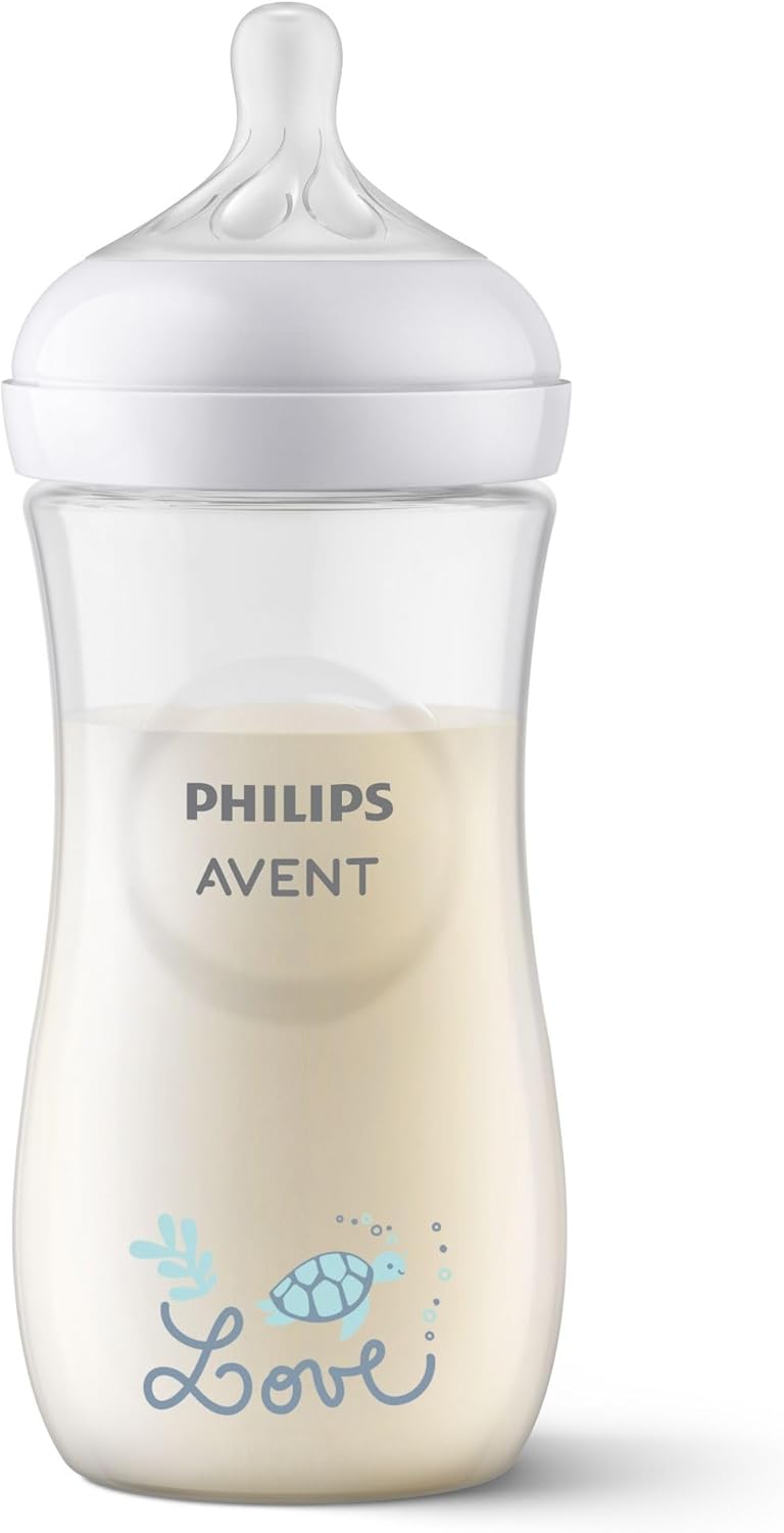 Philips AVENT Natural Response Baby Bottle 330 ml with Flow Rate 4, Teat from 3 Months (SCY906/11) - Image 1