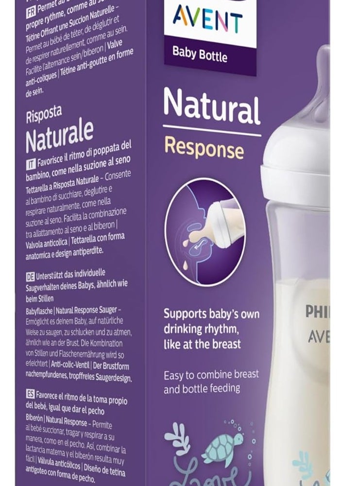 Philips AVENT Natural Response Baby Bottle 330 ml with Flow Rate 4, Teat from 3 Months (SCY906/11) - Image 3
