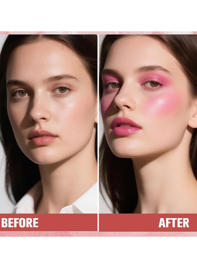 AZTK Jello Color Liquid Blush, Jelly Color Liquids Blushes With Sponge Head, Matte Nude Makeup Blusher Cream, Lasting, Lightweight, All-day Moisturizing And Smooth, Self-Contained Brush, Portable Makeup (JC03) - Image 2