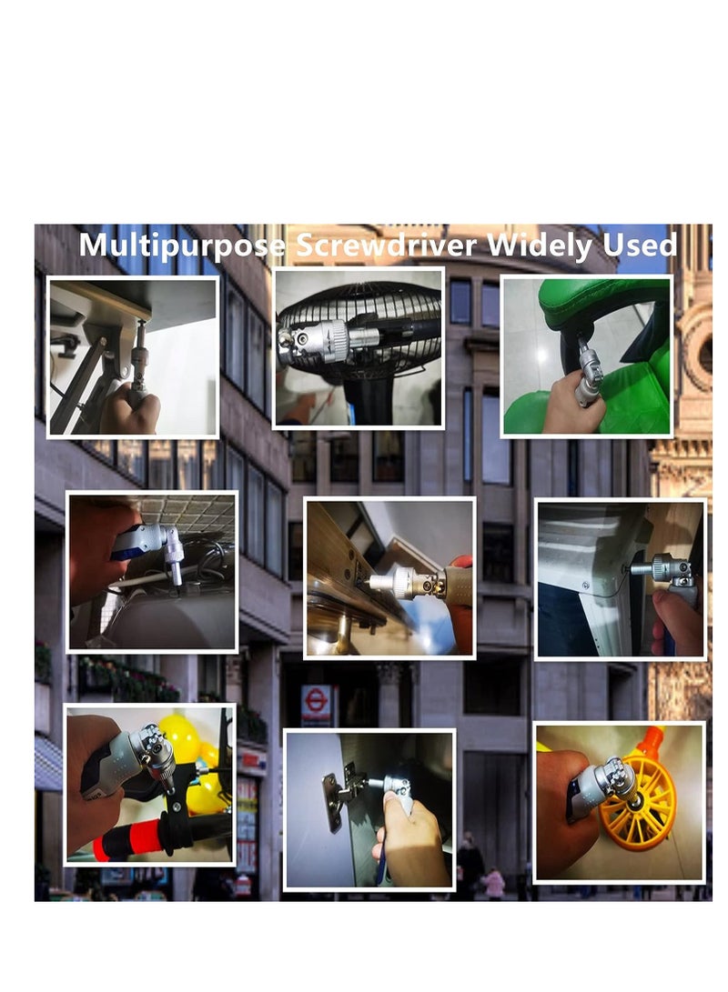 SYOSI 14 in 1 Multi Screwdriver, Multi Bit Magnetic Screwdriver Repair Tool, Screwdriver Ratchet and Adjustable Rotary Angle Screwdriver, for DIY, Home, Repair Work - Image 5