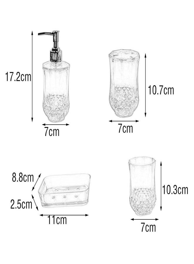 IEUDNS Soap Dispenser, Toothbrush Holder,Storage Case, Portable Mouthwash Cup Soap Dish for Vanity Countertop Hotel Bathroom Decor, Purple - Image 2