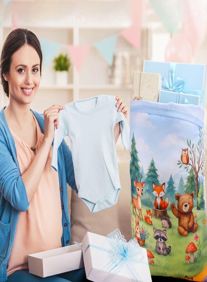 Capoda 2 Pcs Safari Animals Drawstring Bags 20 x 28 Inch Extra Large Bags Reusable Fabric Jungle Gift Pouches for Jungle Birthday Baby Shower Gender Reveal Gift Wrapping Supplies Decor - Image 5