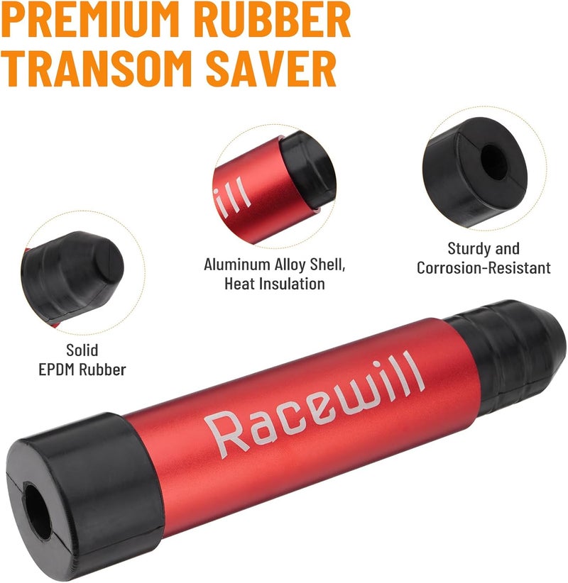Racewill 2PCS Boat Transom Saver, Outboard Wedge Motor Support for 3-Ram Hydraulic Systems - Image 2