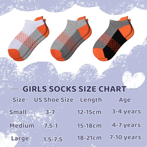 Comfoex 12 Pairs Girls Socks Ankle Athletic 4-6 8-10 6-8 Years Old Short Socks With Cushioned Sole - Image 3