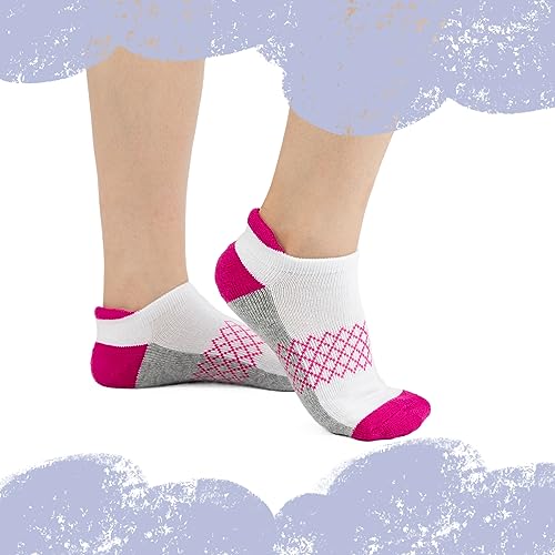 Comfoex 12 Pairs Girls Socks Ankle Athletic 4-6 8-10 6-8 Years Old Short Socks With Cushioned Sole - Image 2