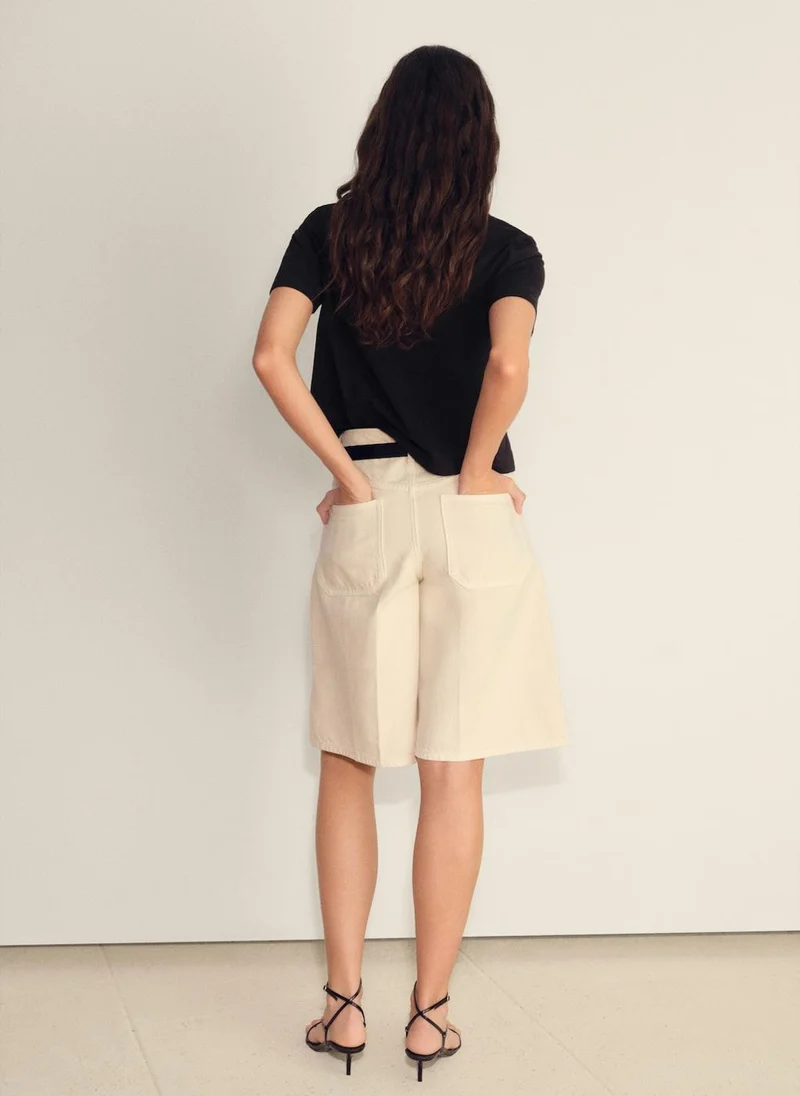 مانجو Embroidered detail T-shirt