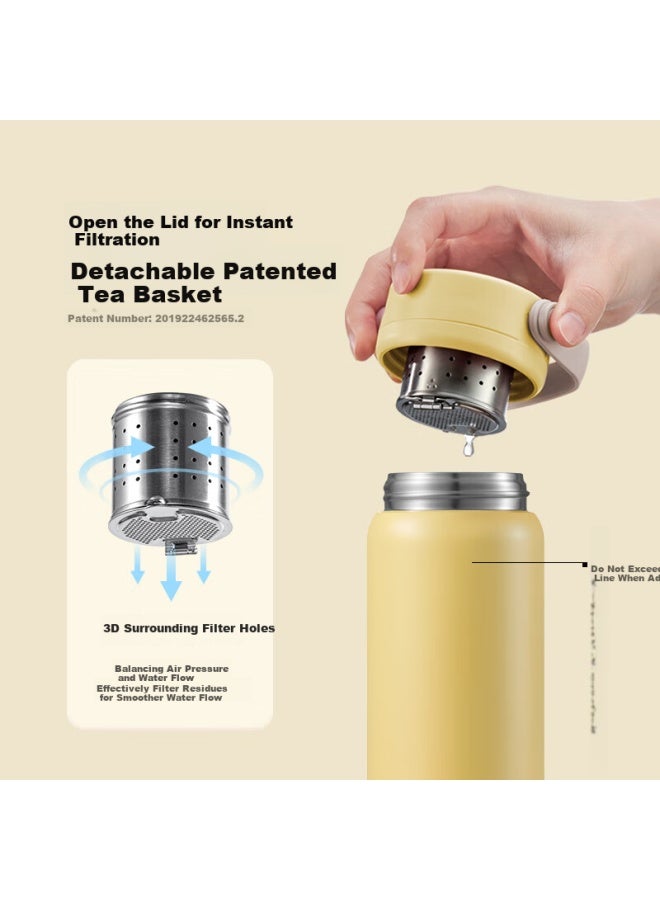 Buydeem Tea Infuser Thermos Cup, Tea-water Separation, 316l Stainless Steel, Outdoor Portable, Holiday Gift - Image 3