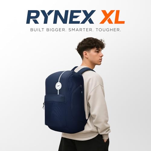 Skybags Rynex 01 XL Formal Backpack 32L with Laptop Compartment for Men & Women With Rain Cover,Smart Sleeve, Ergonomic Back & Shoulder Strap (Navy Blue) - Image 2