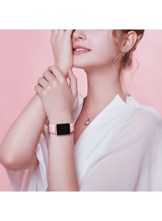 6 حزمة الرياضة السيليكون الماء الشريط، متوافق مع أبل ساعة الشريط 38mm 40mm 41mm، ناعم السيليكون الماء الشريط، متوافق مع Iwatch أبل ساعة سلسلة 10 9 8 7 6 5 4 3 2 1 (41/40/38mm) متعددة الألوان - Image 4