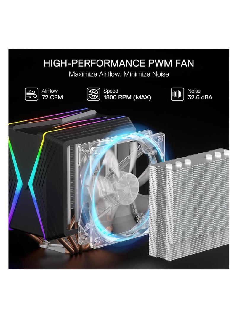 REDRAGON Cc-2188 Hodur Argb Dual Tower Cpu Air Cooler - Image 2