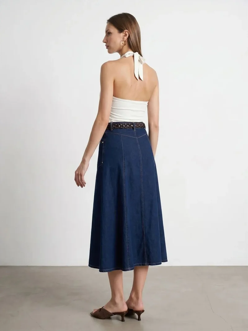 ديلفين Dilvin Sleeveless Cowl Neck Tie Blouse