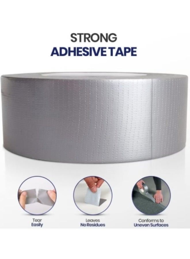 samettex 3 pack of Silver Duct Tape 12 Yards x 2 Inches, Heavy-Duty Waterproof Tape for Patching, Sealing, Securing Cables, and Labels, Easy to Remove and Leaves No Residue ORIGNAL - Image 2