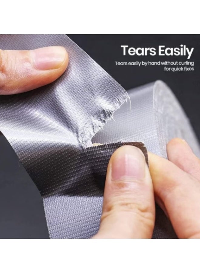 samettex 3 pack of Silver Duct Tape 12 Yards x 2 Inches, Heavy-Duty Waterproof Tape for Patching, Sealing, Securing Cables, and Labels, Easy to Remove and Leaves No Residue ORIGNAL - Image 4