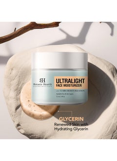 Botanic Hearth Botanic Hearth Ultra Light Face Moisturizer with Hyaluronic Acid | Oil- Free 72H Facial Moisturization for All Skin Types | Non Comedogenic | Lightweight, Non Greasy & Quick Absorbing | 3.5 oz  - Image 5