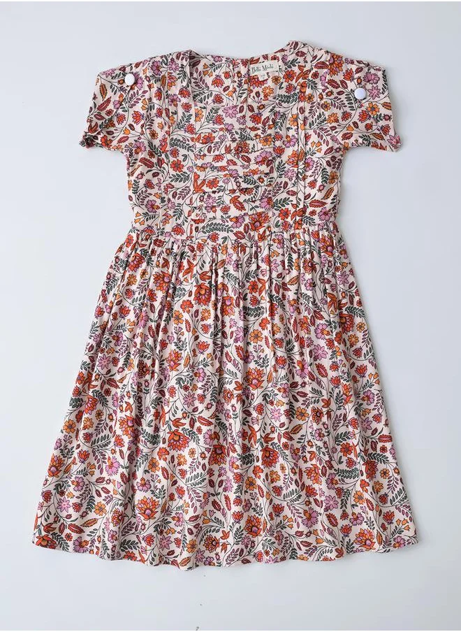 بيلا مودا All-Over Print Square Neck Fit and Flare Dress