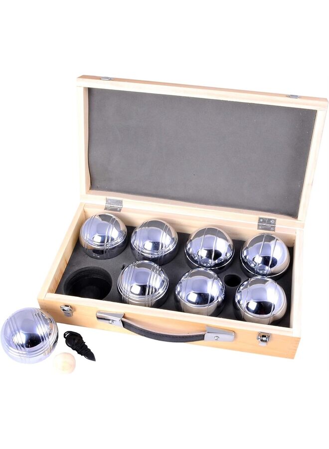 LAMAY Petanque Balls Set (8 Boule Balls) Luxury Petanque Games - Boules Set in Wooden Box, 8 Pieces - Image 4