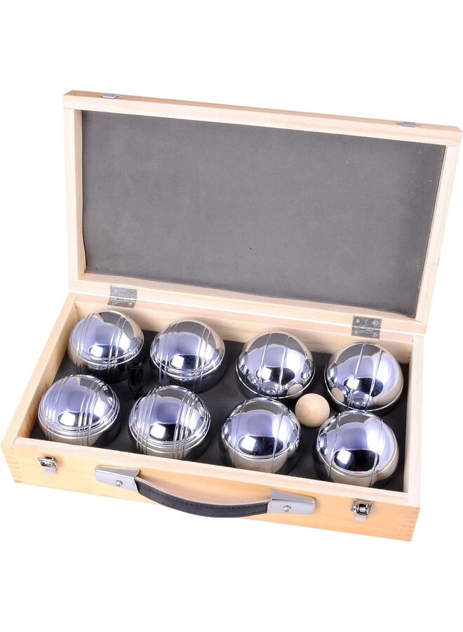 LAMAY Petanque Balls Set (8 Boule Balls) Luxury Petanque Games - Boules Set in Wooden Box, 8 Pieces - Image 1