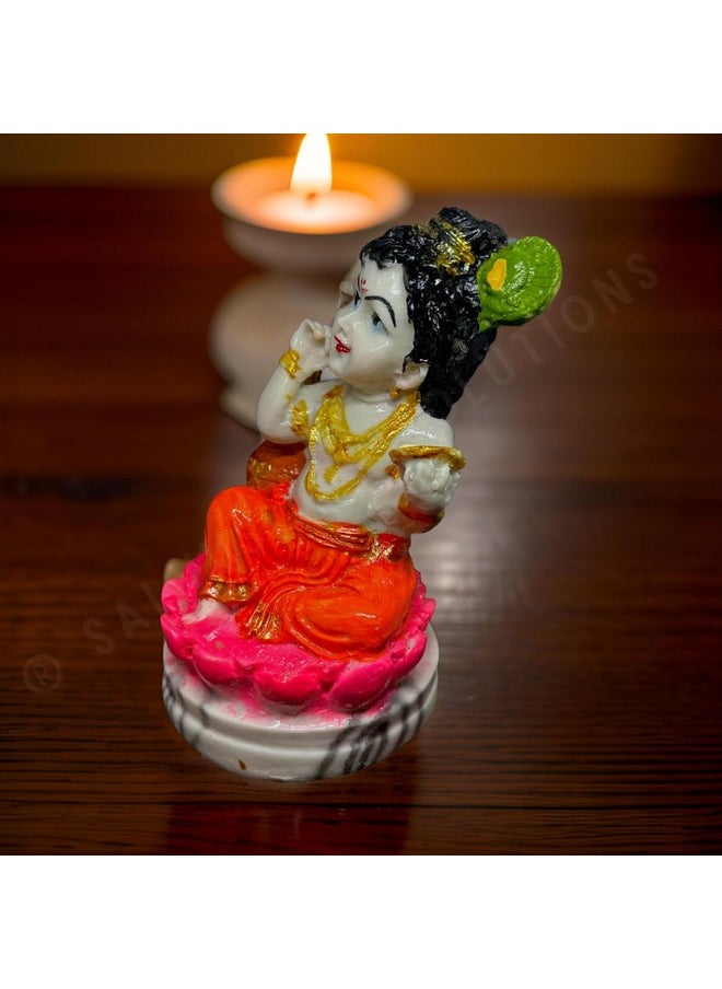 Salvus App SOLUTIONS Salvus APP SOLUTIONS Sacred Serenity: Divine Idol of Krishna - Elevate Your Space with Spiritual Grace (Multicolor_4x6 Inch)  - Image 4