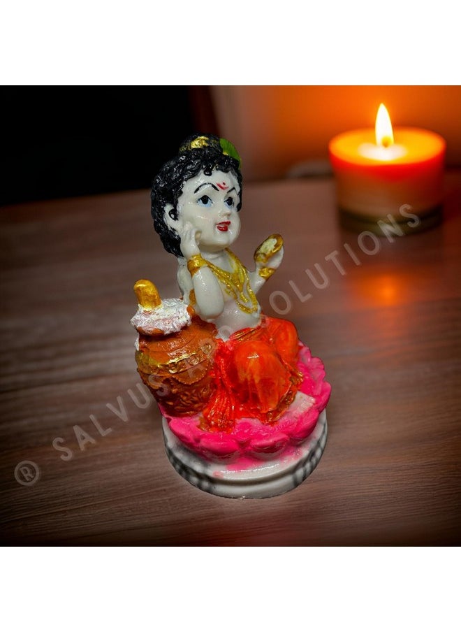 Salvus App SOLUTIONS Salvus APP SOLUTIONS Sacred Serenity: Divine Idol of Krishna - Elevate Your Space with Spiritual Grace (Multicolor_4x6 Inch)  - Image 3
