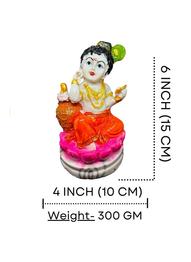 Salvus App SOLUTIONS Salvus APP SOLUTIONS Sacred Serenity: Divine Idol of Krishna - Elevate Your Space with Spiritual Grace (Multicolor_4x6 Inch)  - Image 2
