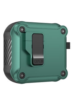 For Apple Airpods Earphone Case Simple Mecha Airpods4 Protective Case Airpods Bluetooth Earphone Case-Color:For Apple Green-Applicable Models:Airpods 4th Generation