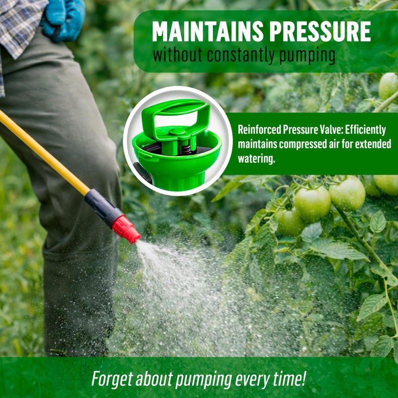 SunVara Garden Sprayers 1.3 Gallon Pumpr â€“ 5L Pump Sprayer 1.3 Gallon Watering Plants and Outdoor - Image 2