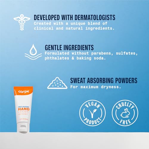 Carpe Sweat Absorbing Hand Lotion A dermatologistrecommended smooth lotion that helps stop hand sweat Great for hyperhidrosis Original Eucalyptus - Image 5