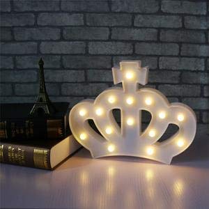 Quace Marquee Alphabet Number Sign Light Hanging Table Top Decoration for Party (Crown) - Image 3