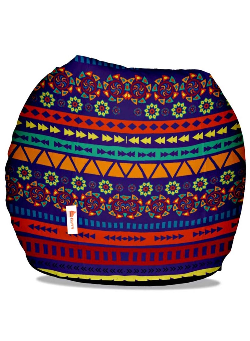 Fluffy Digital Printed Artificial Leather Bean Bag Colorful Theme XXXL - Image 4