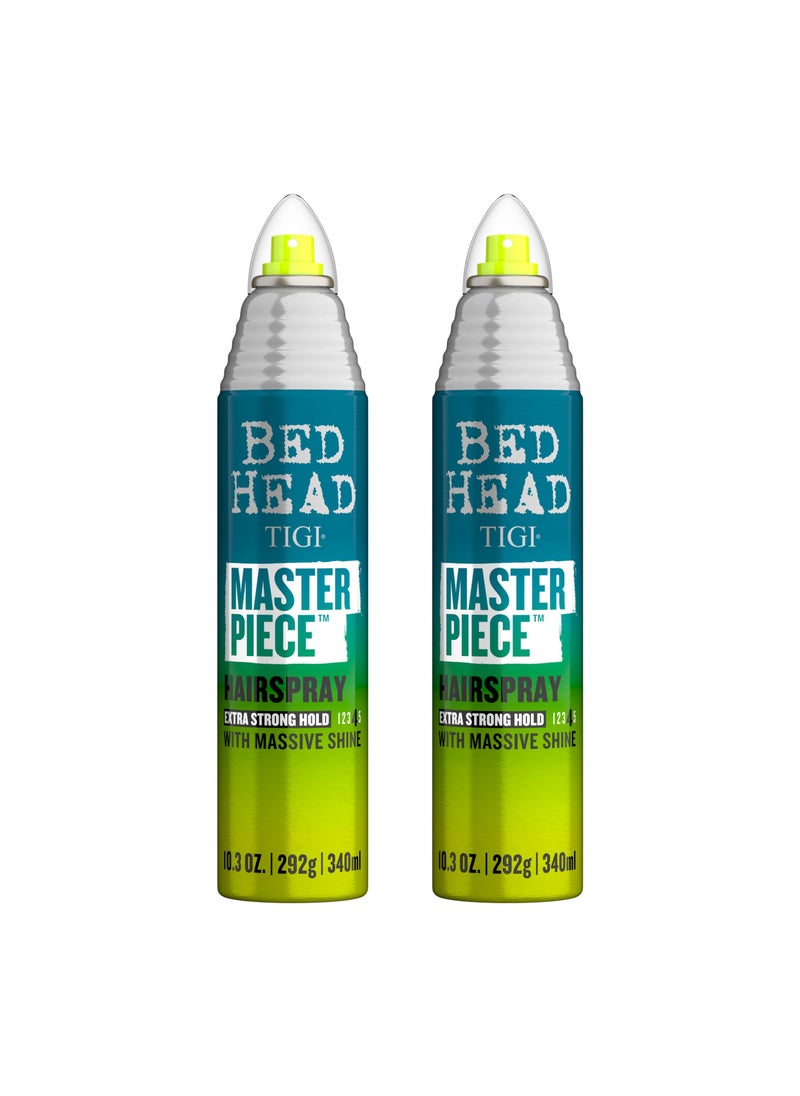 Bed Head Tigi - Masterpiece Hairpsray Extra Strong Hold with Massive Shine - 2 Pack - Image 1