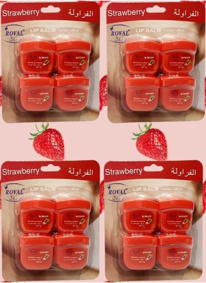 BOUTIQUE 16 Pieces Roval Lip Balm Strawberry 7g 
