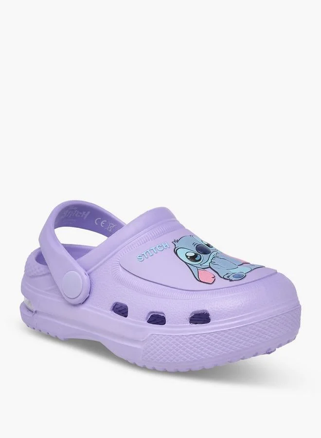 Disney Girls Stitch And Angle Print Clogs
