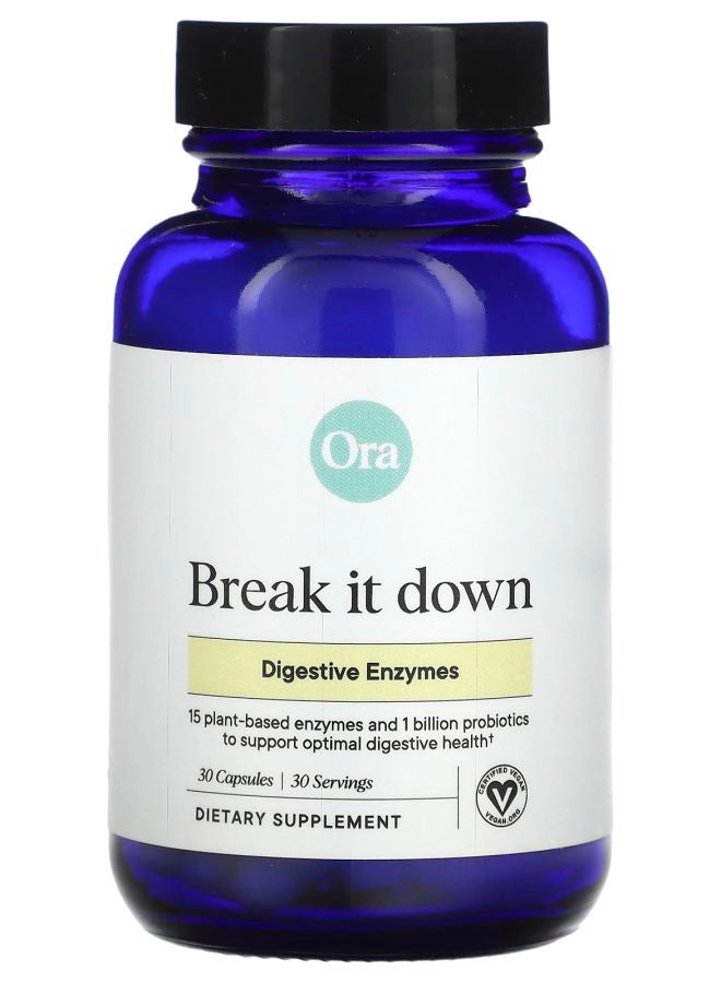 Ora Break It Down Digestive Enzymes 30 Capsules - Image 1