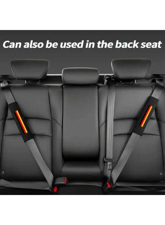 Set Of 2 Soft Car Belt Shoulder Pads Reduces Friction And Fatigue For Most Vehicles Compatible With Belts And Harnesses Ideal For Long Drives Black Belt Shoulder Protectors Comfortable Driving Accessories - Image 4