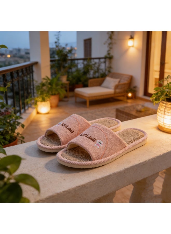 NIBEMINENT Slippers for Men Memory Foam House Bedroom Slippers with Thick Sole Non-Slip Soft Slippers Open Toe Women's Bath Slipper House Sandals for Indoor & Outdoor - Image 3