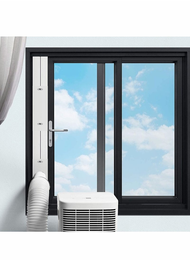 Excefore - Portable Air Conditioning Window Kit with Coupler Adjustable Window Seal AC Window Seal for AC Units, Sliding AC Exhaust Pipe Kit for 5" Diameter Duct Universal - Image 1