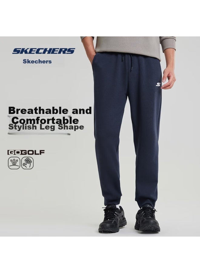 Skechers Casual Pants For Men, Autumn And Winter New Year Sweatpants, Versatile Tapered Pants, Outdoor Breathable Sports Trousers, Long Pants