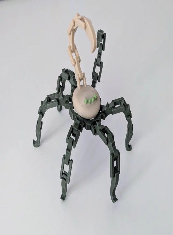 3D Craft DIY Mechanical Spider Robot Building Kit, Educational STEM Toy, Green and Beige - Image 3