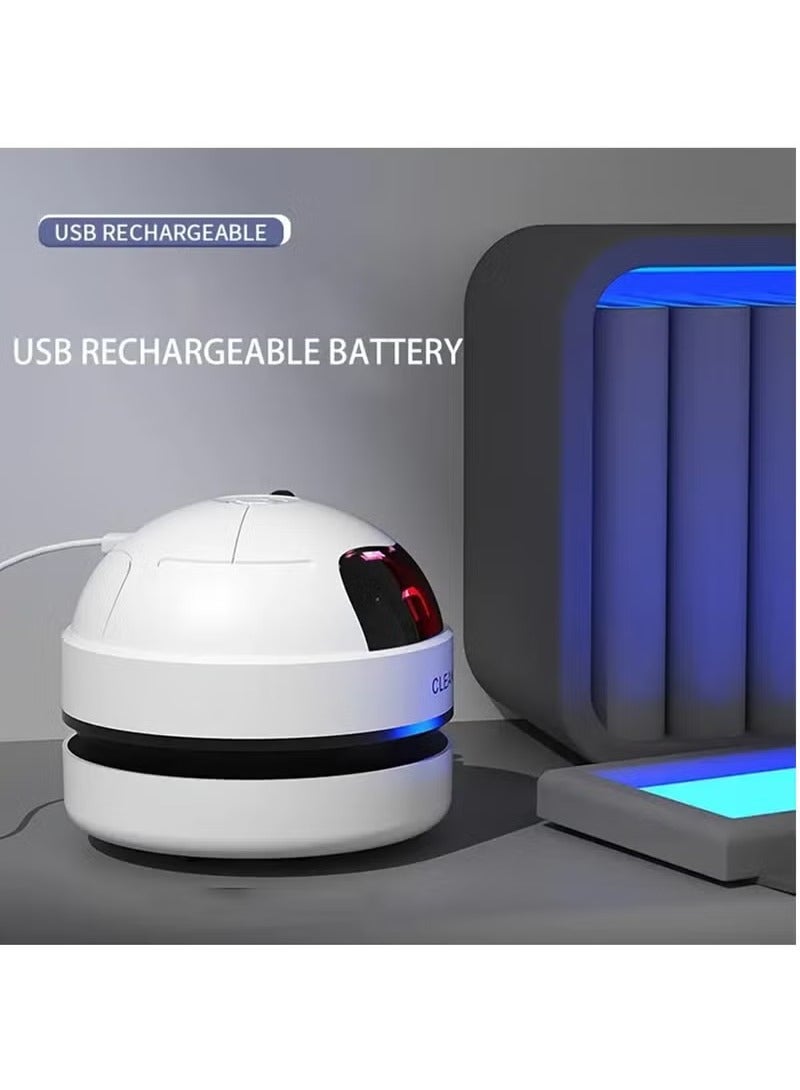 Arabest Desk Vacuum Cleaner | Automatic Vacuum Robot for Desk - Desktop Vacuum Cleaner USB Charging with Vacuum Nozzle, Detachable Design, Portable Keyboard Vaccum Cleaner for Crumbs, Black - Image 5